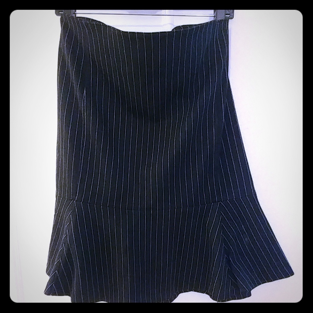 Black pinstripe skirt